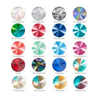 14 mm Rivoli Swarovski  and Efsa Crystal