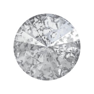 14 mm Rivoli Swarovski Crystal 329 Crystal Silver Patina