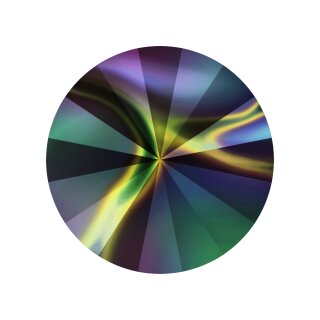14 mm Rivoli Swarovski  and Efsa Crystal 358 Crystal Rainbow Dark