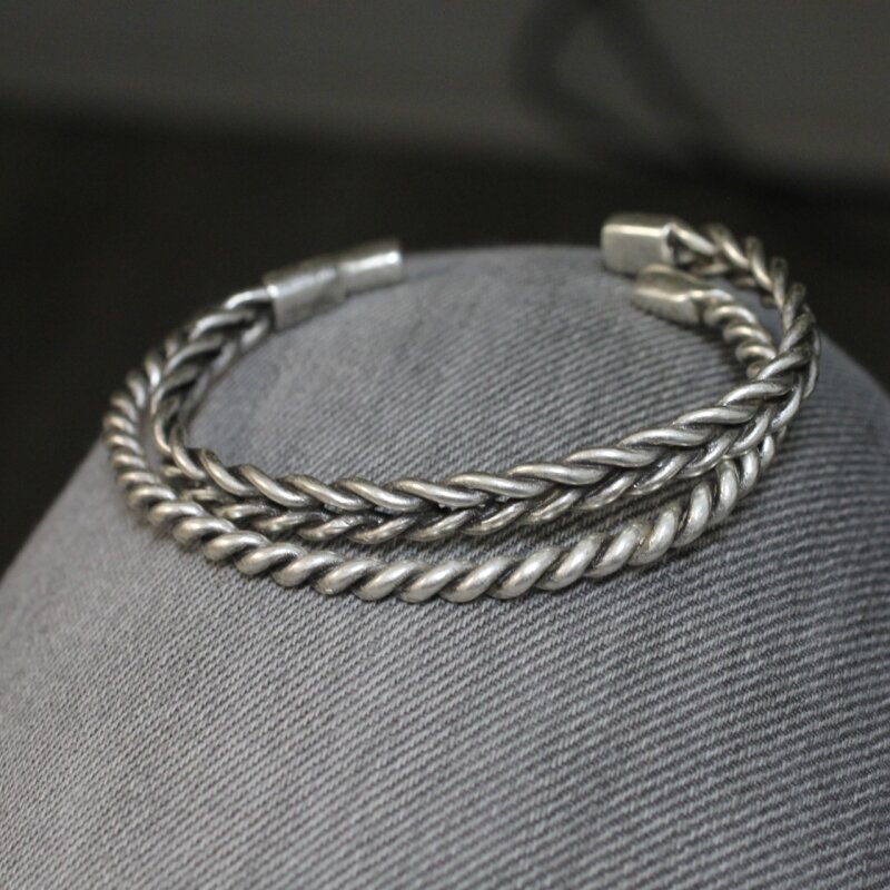 Geflochtenes Kupferarmband – Offene Armspange, Verstellbar, 11 Mm Breit, Ohne Magnete, Für Damen & Herren