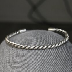 Verdrehter Armband Statement-Armspange für Herren und Damen