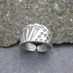 Poker Ring silber