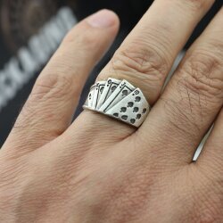 Poker Ring silber