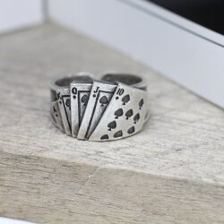 Silver Poker Ring, Playing Card Ring