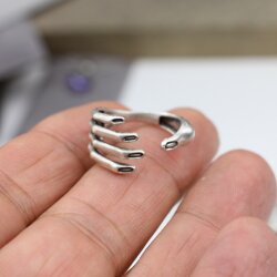 Skelettfinger Ring silber