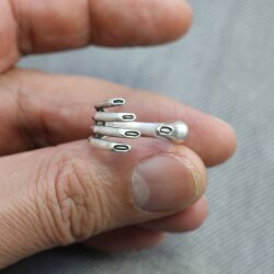 Skelettfinger Ring silber