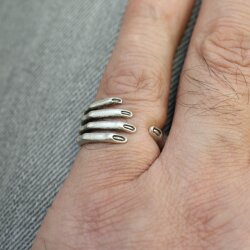 Skelettfinger Ring silber