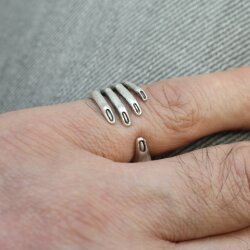 Skelettfinger Ring silber