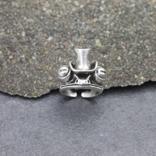 Frog with Top Hat Ring Silber Unisex Frog King Mythical Creatures