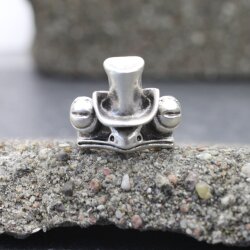Frog with Top Hat Ring Silber Unisex Frog King Mythical...