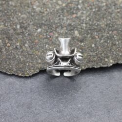 Frosch mit Zylinder Ring Silber Unisex Froschkönig Fabelwesen