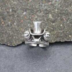 Frog with Top Hat Ring Silber Unisex Frog King Mythical Creatures