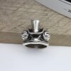 Frosch mit Zylinder Ring Silber Unisex Froschkönig Fabelwesen