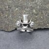 Frosch mit Zylinder Ring Silber Unisex Froschkönig Fabelwesen