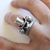 Frosch mit Zylinder Ring Silber Unisex Froschkönig Fabelwesen