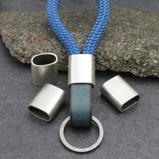 5 Schlsselanhnger Zwischenstcke fr Gravuren, DIY Segelseil Schlsselanhnger altsilber