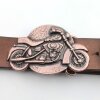 Gürtelschnalle Motorrad, Buckle Wechselschließe Gürtelschließe 40mm altkupfer