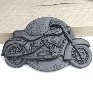 Gürtelschnalle Motorrad, Buckle Wechselschließe Gürtelschließe 40mm matt Schwarz