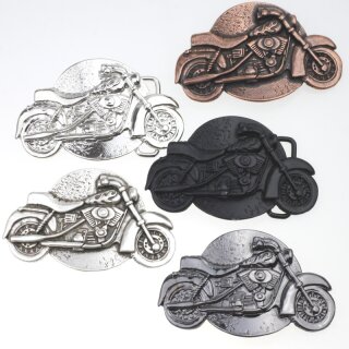 Grtelschnalle Motorrad, Buckle Wechselschliee Grtelschliee 40mm matt Schwarz