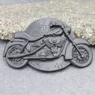 Grtelschnalle Motorrad, Buckle Wechselschliee Grtelschliee 40mm matt Schwarz