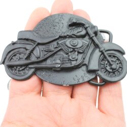 Gürtelschnalle Motorrad, Buckle Wechselschließe Gürtelschließe 40mm matt Schwarz