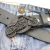 Matte Black Belt buckle Motorcycle, motorbike