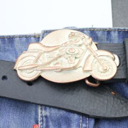 Gürtelschnalle Motorrad, Buckle Wechselschließe Gürtelschließe 40mm Roseperlmutt