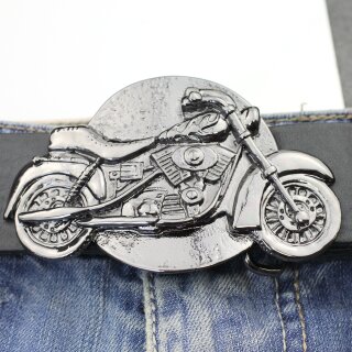 Gürtelschnalle Motorrad, Buckle Wechselschließe Gürtelschließe 40mm gunmetal