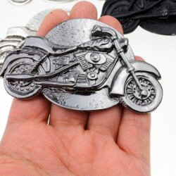 Gunmetal Belt buckle Motorcycle, motorbike