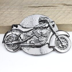 Gürtelschnalle Motorrad, Buckle Wechselschließe Gürtelschließe 40mm gunmetal