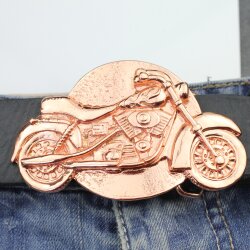 Gürtelschnalle Motorrad, Buckle Wechselschließe Gürtelschließe 40mm Rose Gold