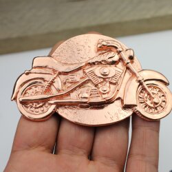 Gürtelschnalle Motorrad, Buckle Wechselschließe Gürtelschließe 40mm Rose Gold