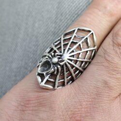 Spinnennetz Ring Silber Unisex