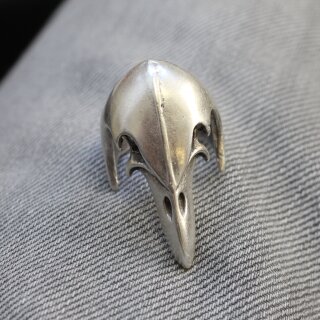 Venetian Plague Mask Bird Ring Silver Unisex