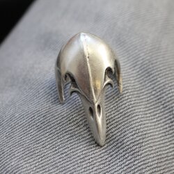 Venezianische Pestmaske Vogel Ring Silber Unisex