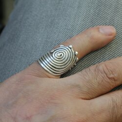 Spiral Ring Silver Unisex