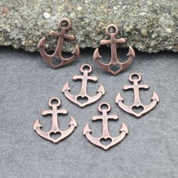 10 Faith Hope Love Charms Pendant Antique Copper