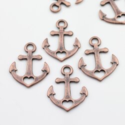 10 Faith Hope Love Charms Pendant Antique Copper