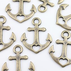 10 Faith Hope Love Charms Pendant Antique Brass