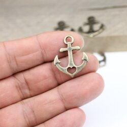 10 Faith Hope Love Charms Pendant Antique Brass