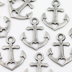 10 Faith Hope Love Charms Pendant Rustic Silver