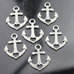 10 Faith Hope Love Charms Pendant Rustic Silver