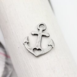 10 Faith Hope Love Charms Pendant Rustic Silver