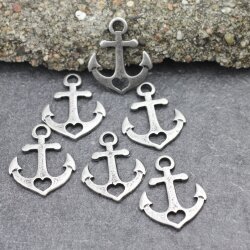 10 Faith Hope Love Charms Pendant Rustic Silver