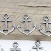 10 Faith Hope Love Charms Pendant Rustic Silver