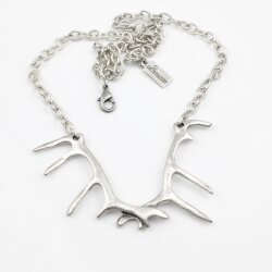 Geweih Reh Hirsch Horn Kette, Halskette Statement Gothic...