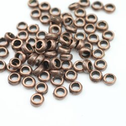 100 Antique Copper Metal Beads Specer 6 mm
