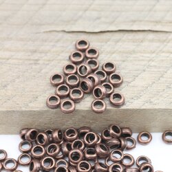100 Metallperlen Spacer 6 mm Antik Kupfer