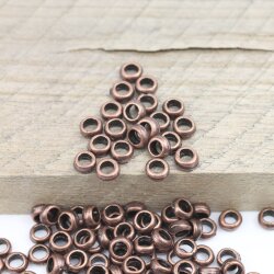 100 Antique Copper Metal Beads Specer 6 mm