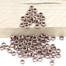 100 Antique Copper Metal Beads Specer 6 mm